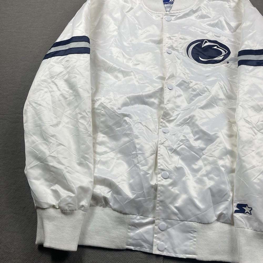 Vintage Starter Penn State Satin Bomber Jacket Mens XL Nittany Lions 90s USA - Picture 4 of 11